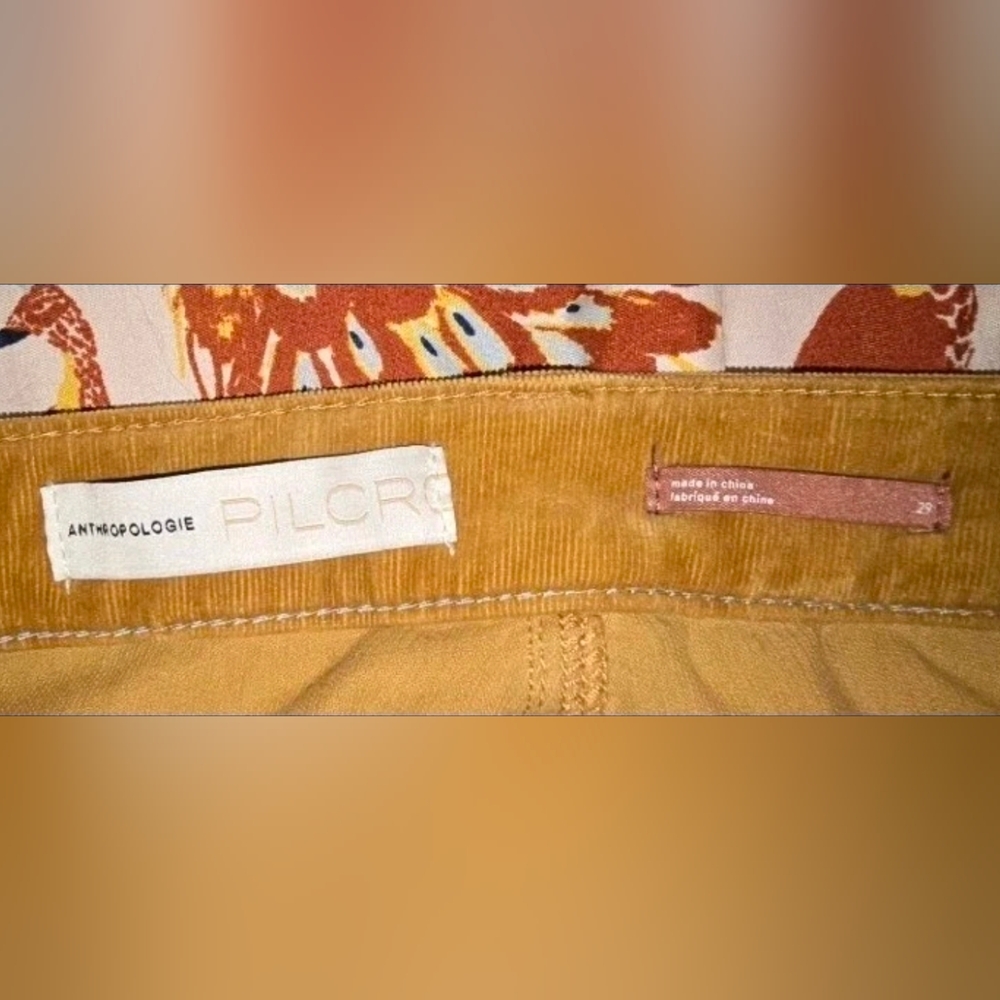 Anthropologie Pilcro High Rise Button Fly Corduroy Pants | 29 - Picture 4 of 10